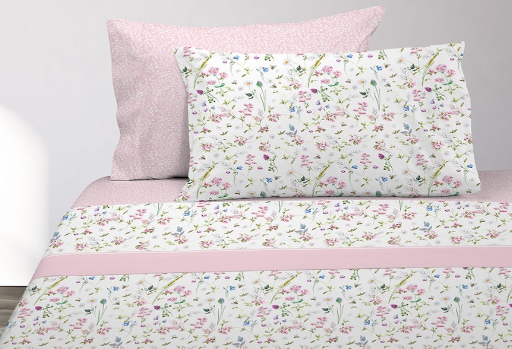 Juego de Sábanas Flores Rosas