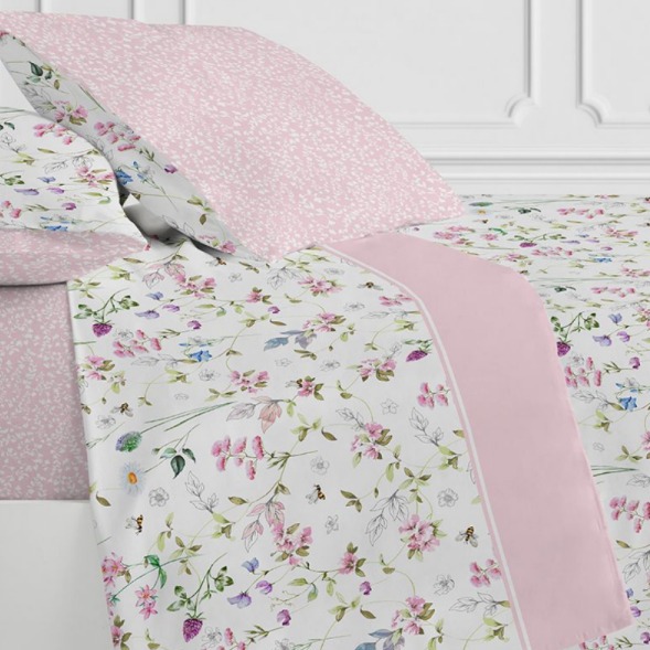 Juego de Sábanas Flores Rosas