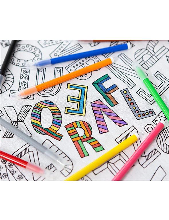 Mantel Coloreable Letras