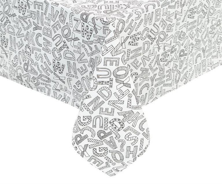 Mantel Coloreable Letras