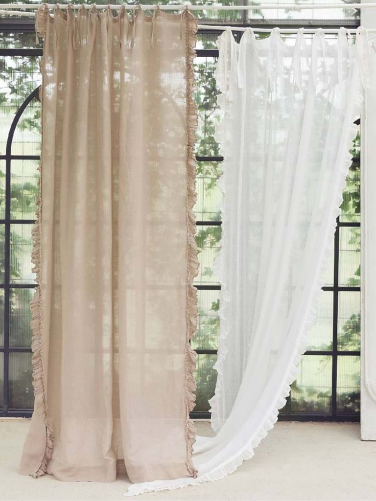 Cortina Lino Volantes