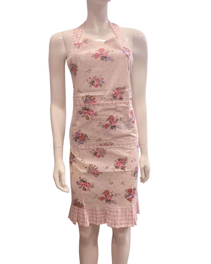 Delantal Flores y Cuadritos