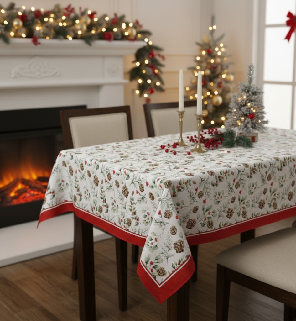 Mantel Pino y Cereza