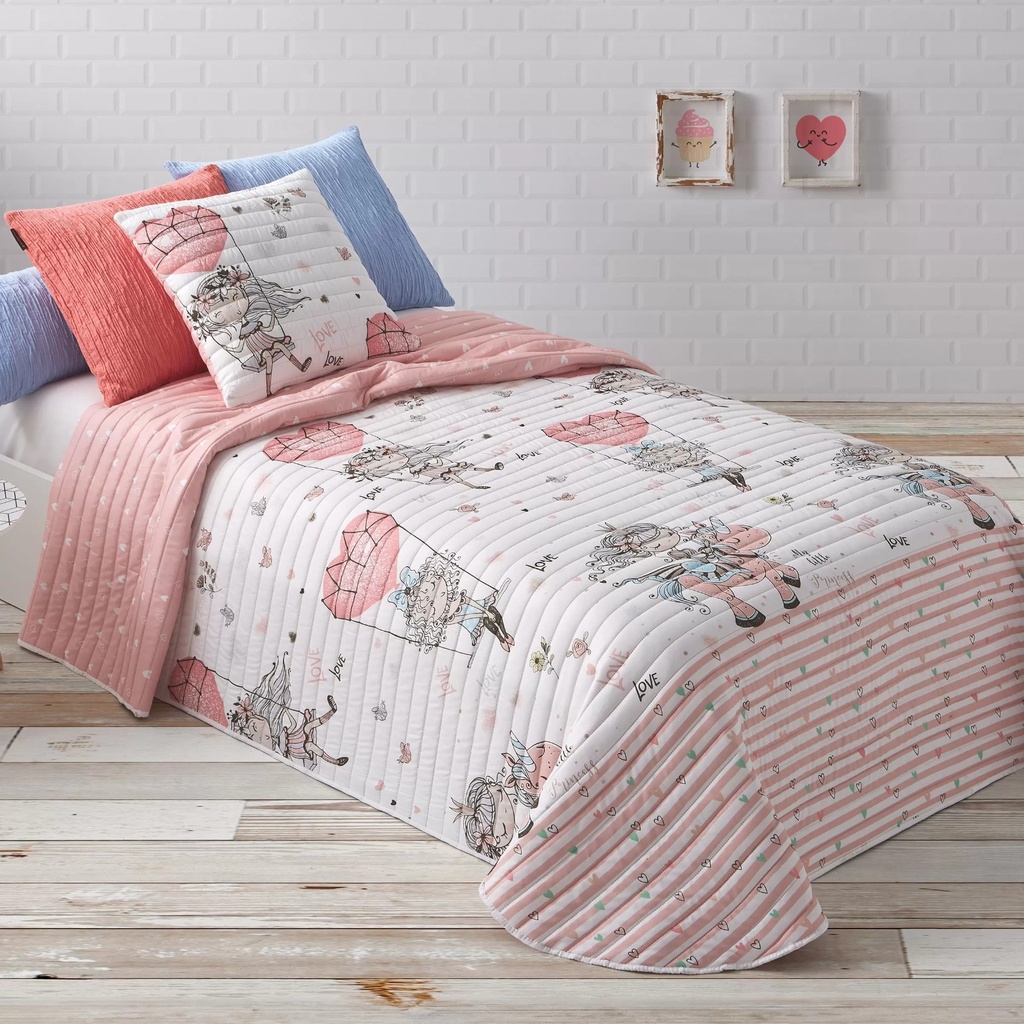 Colcha Bouti Reversible Princesa