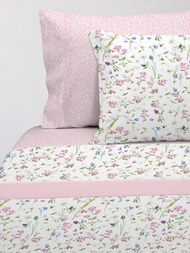 Juego de Sábanas Flores Rosas