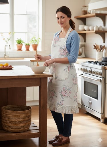 [F02DE0002] Delantal Flores