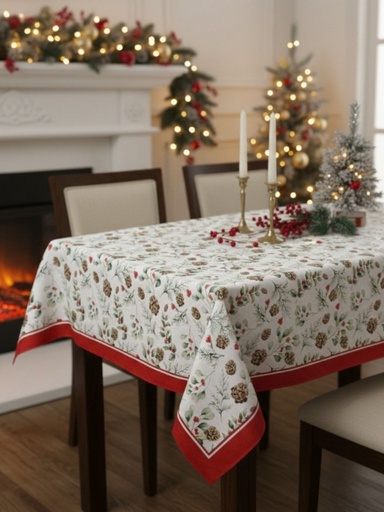 Mantel Pino y Cereza