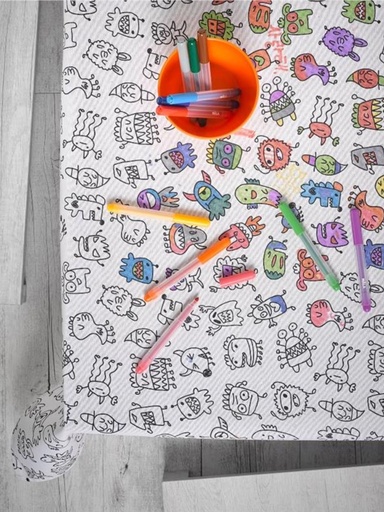 Mantel Coloreable Monstruos