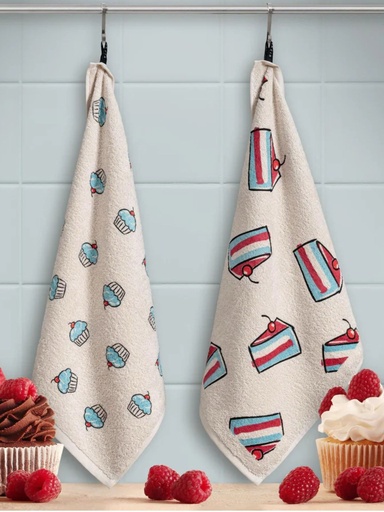 Paño de Cocina Cupcakes Azul