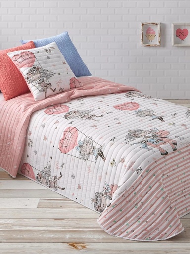 [M01BO0032] Colcha Bouti Reversible Princesa