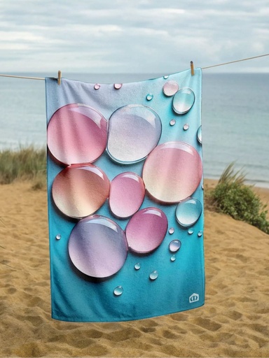 [M01TP0033] Toalla de Playa Gotas